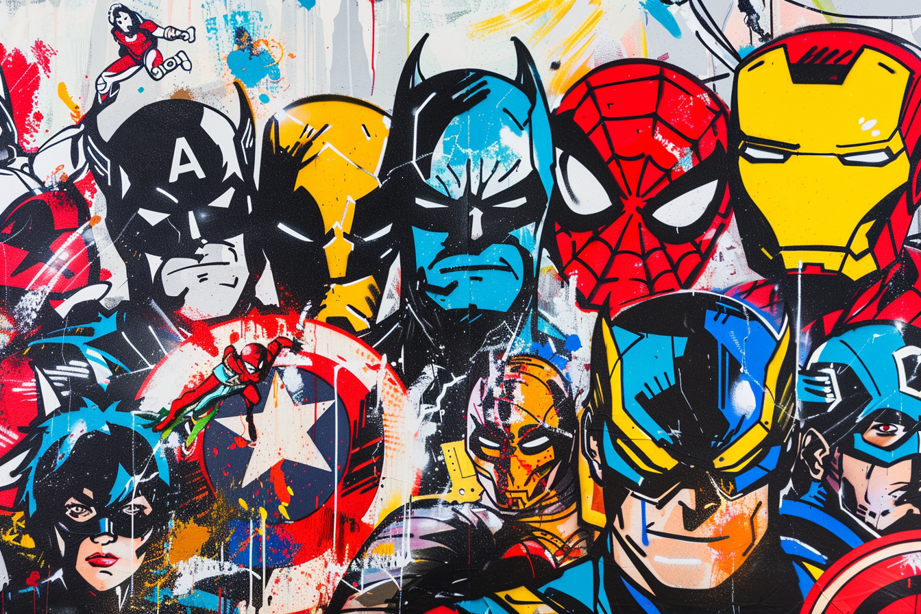 Tableau Graffiti Comics Marvel