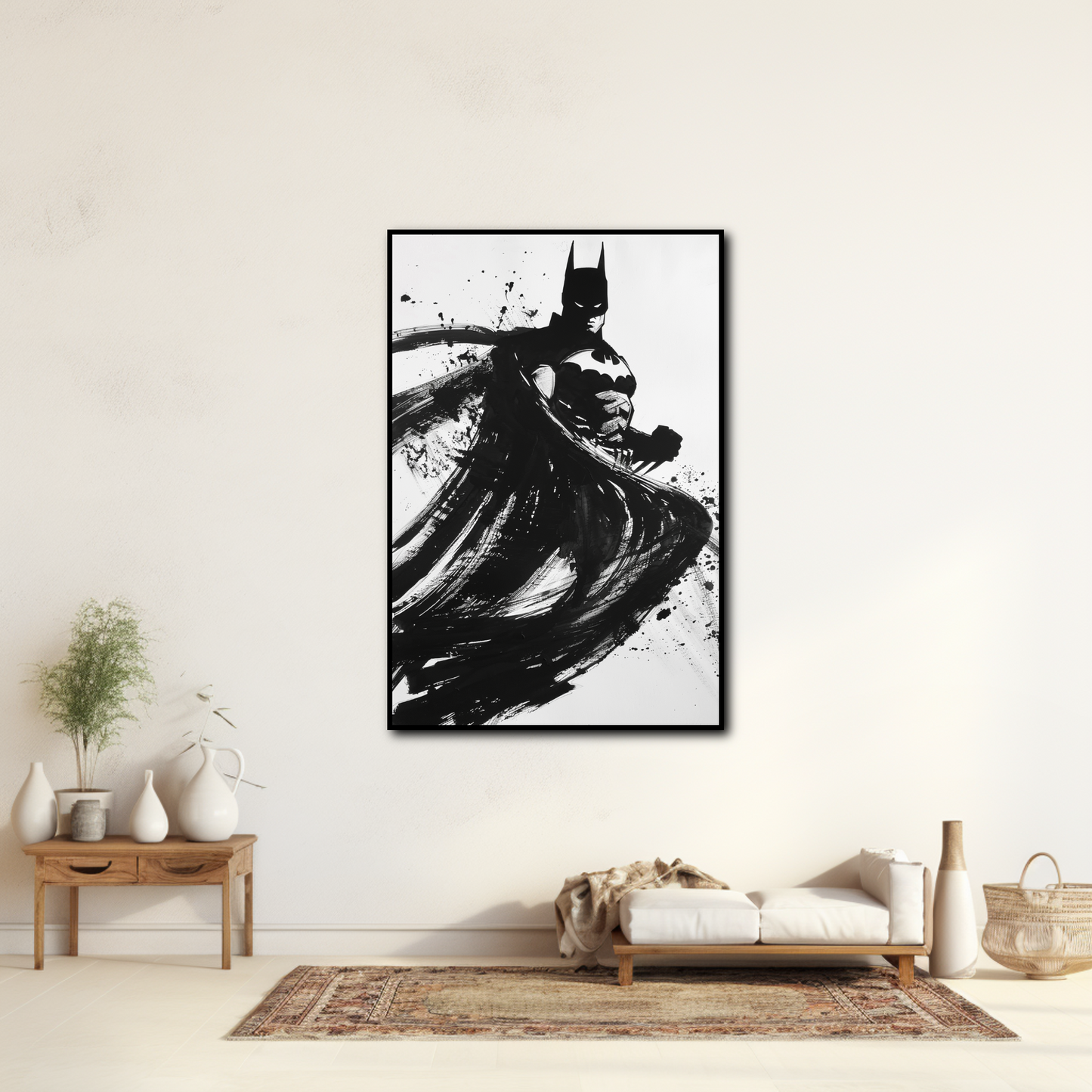 Tableau déco Batman encre noire