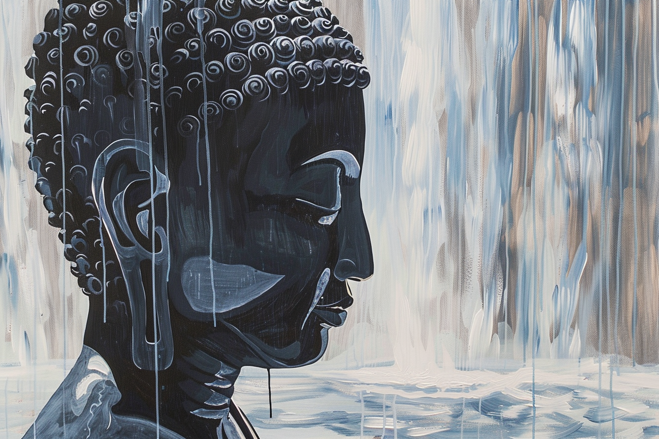 Tableau Bouddha Cascade Zen