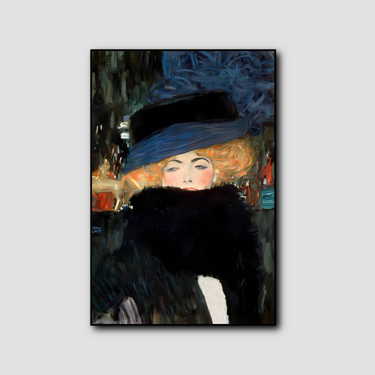 Dame avec le chapeau et le boa - Gustav Klimt