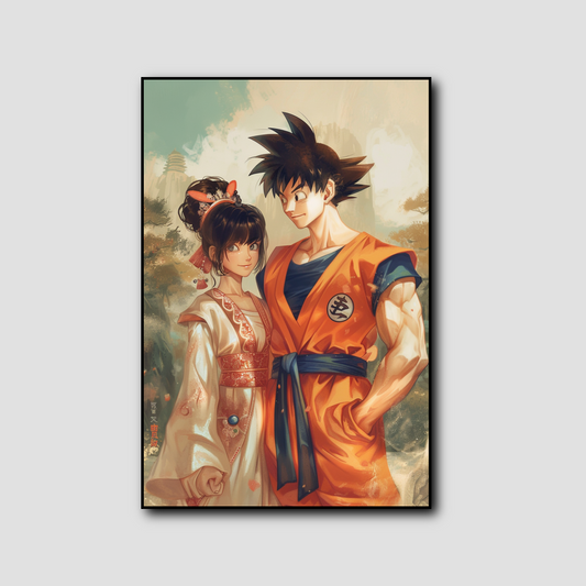 Tableau Dragon Ball Goku et Chichi