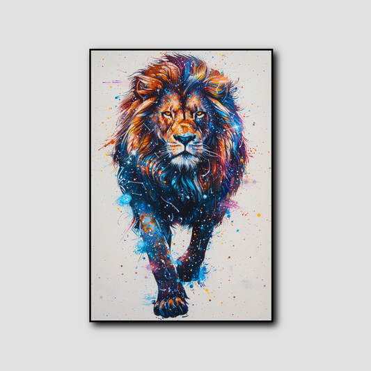 Tableau Lion Cosmique