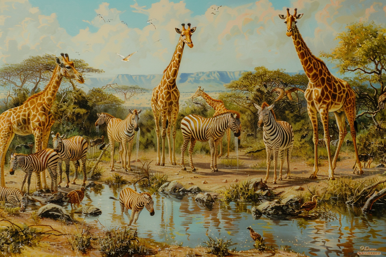 Tableau Animaux de la savane