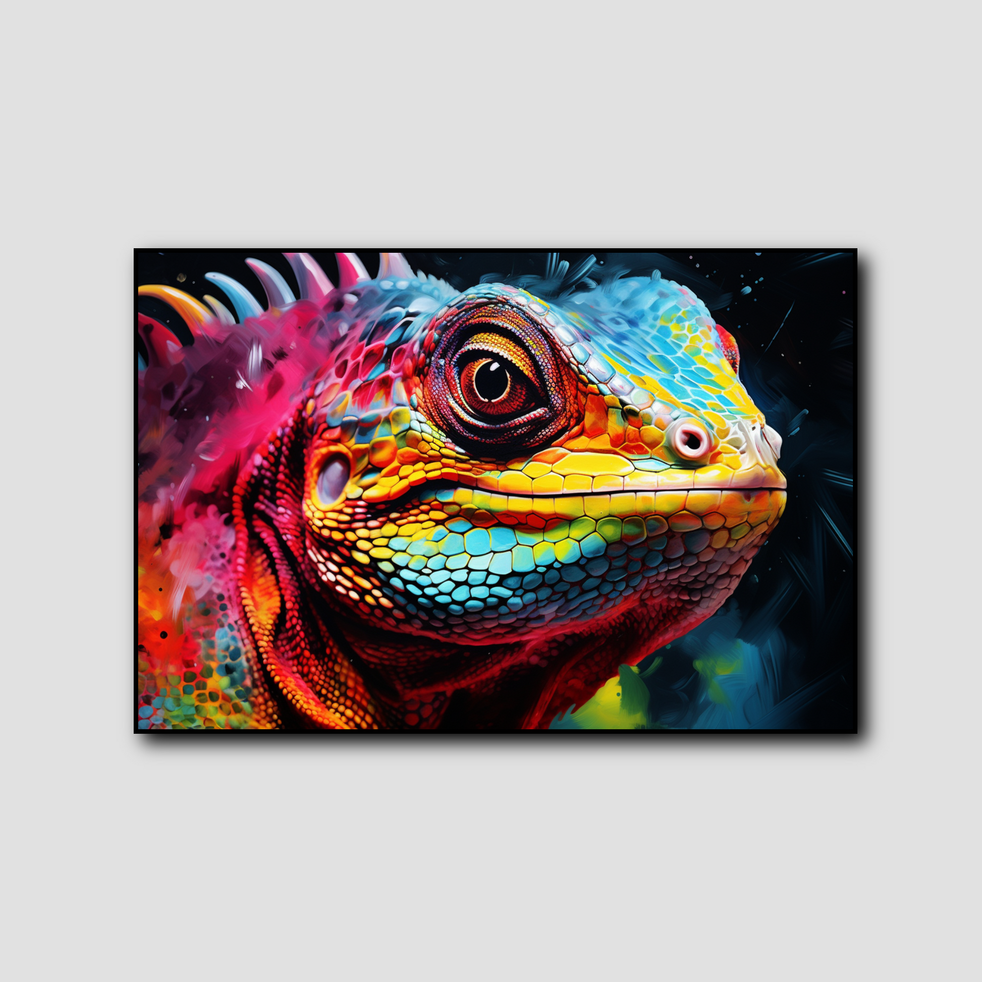 Tableau Lézard Coloré