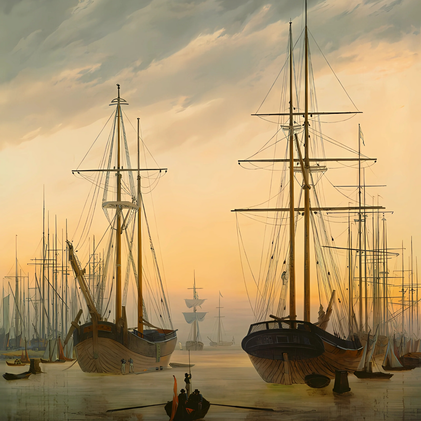 Vue du port - Caspar David Friedrich