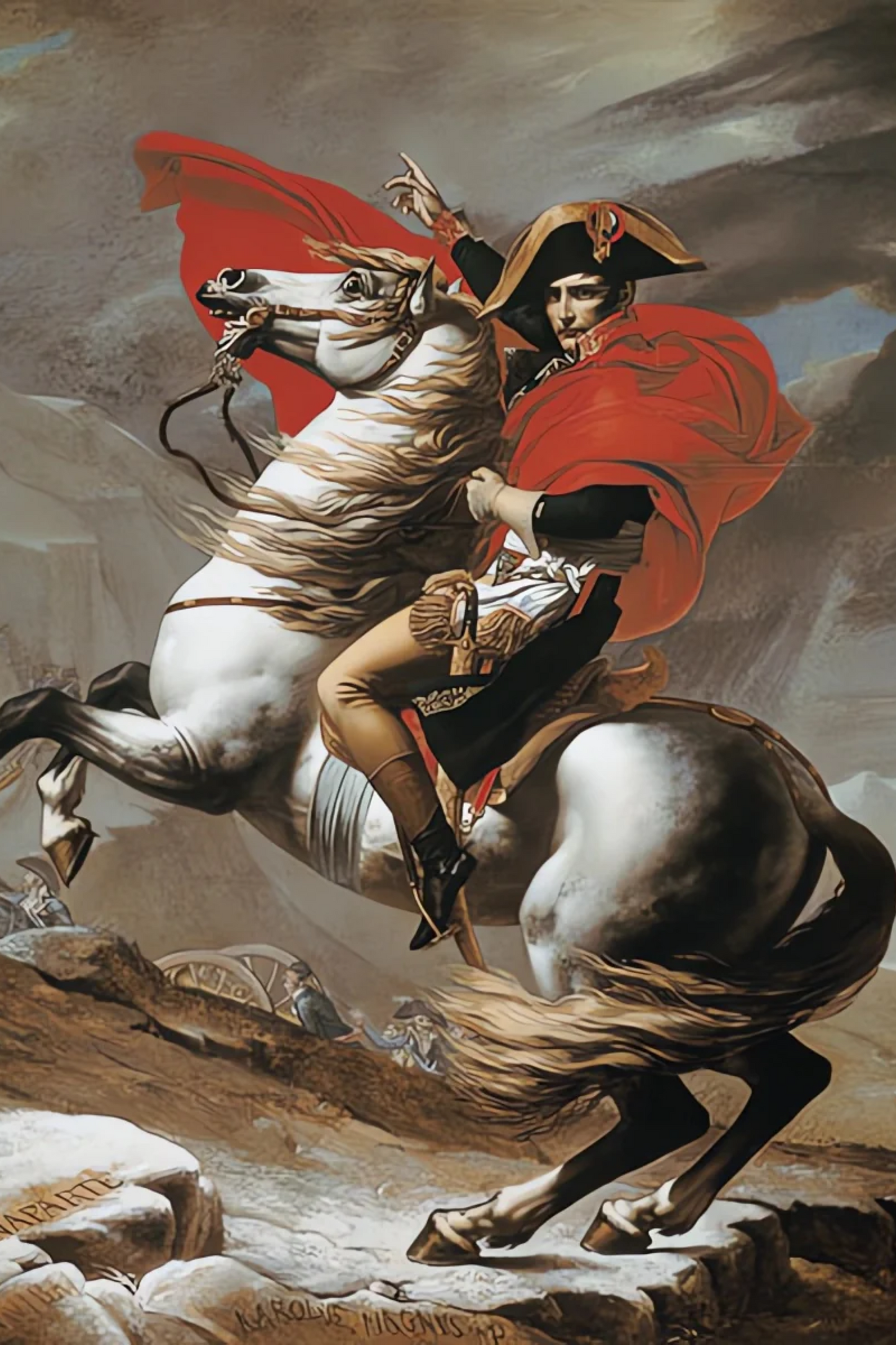 Napoléon franchissant les Alpes - Jacques Louis David