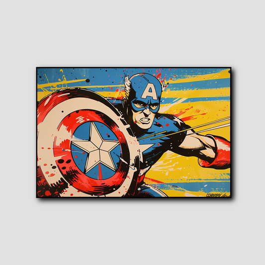 Tableau Captain America Comics original Marvel