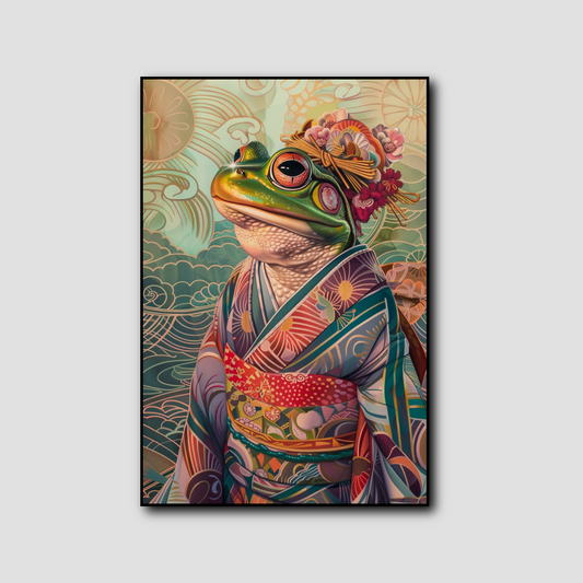 Tableau Grenouille Geisha