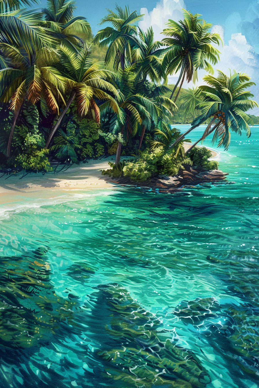 Tableau Île tropicale