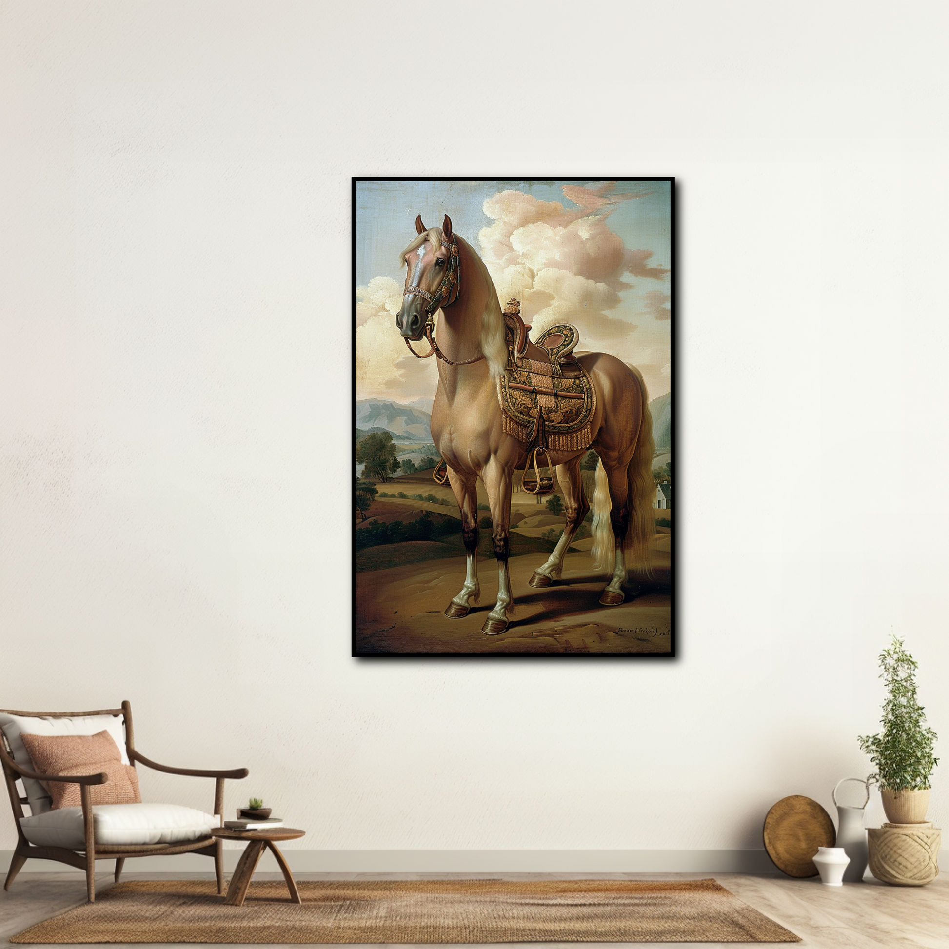 Tableau Ancien Cheval