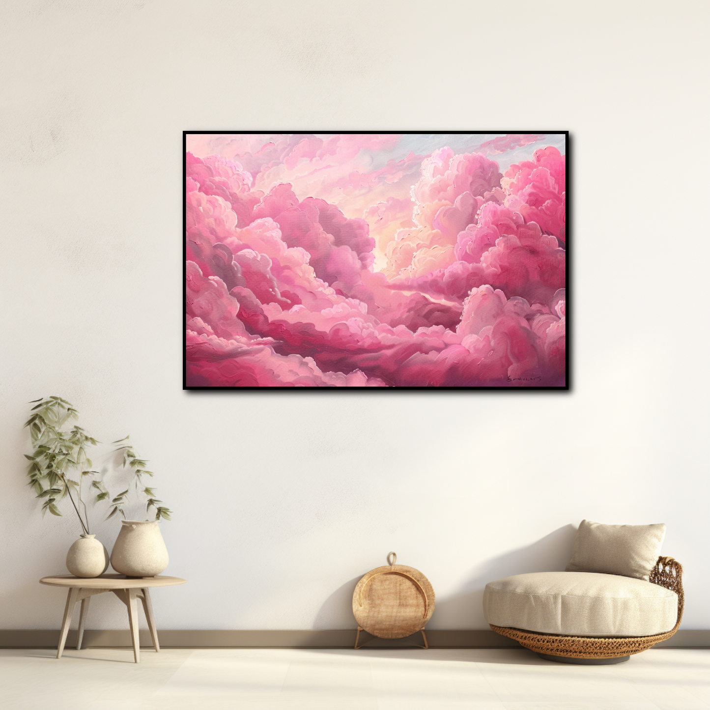 Tableau Nuages Roses