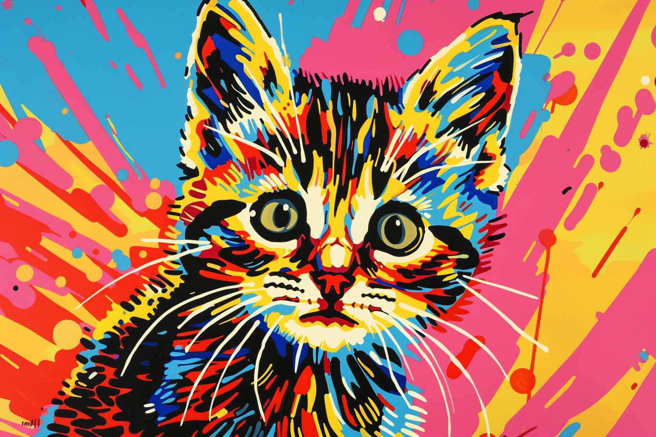 Peinture Chaton Pop Art