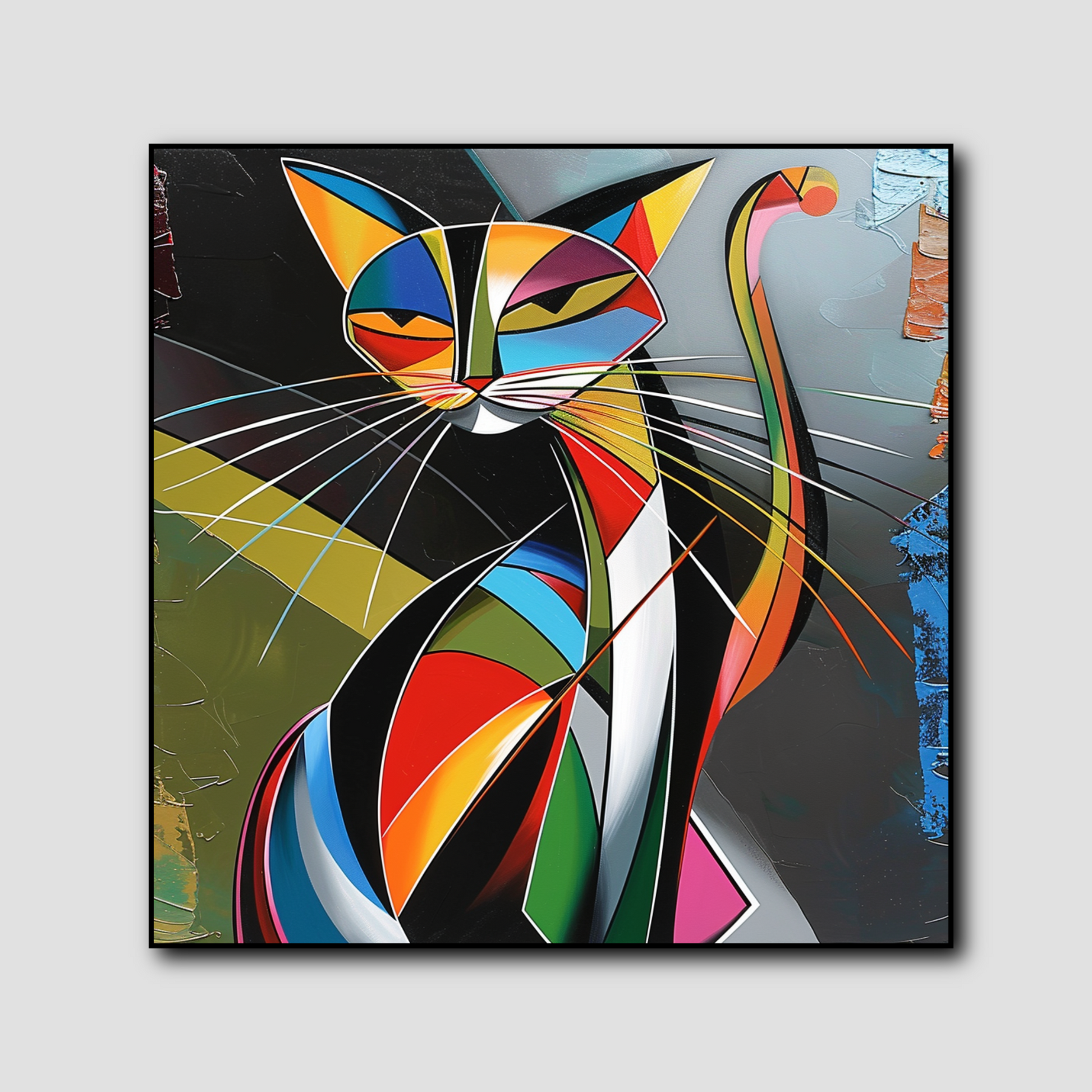 Tableau Peinture Chat Moderne