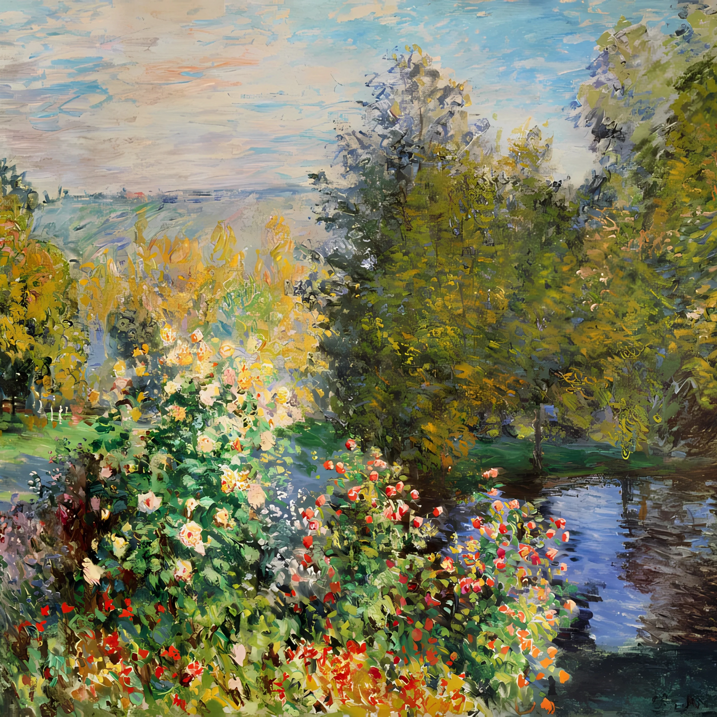 Dans le jardin de Montgeron - Claude Monet