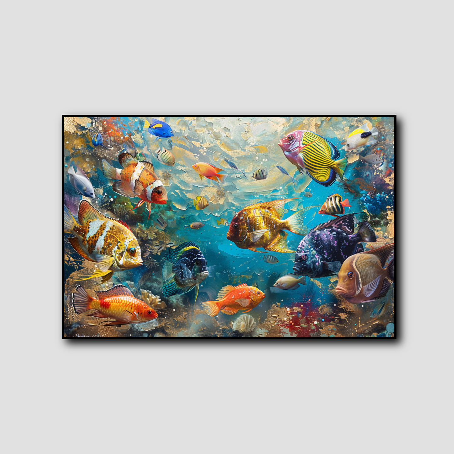 Peinture Poissons en Mer