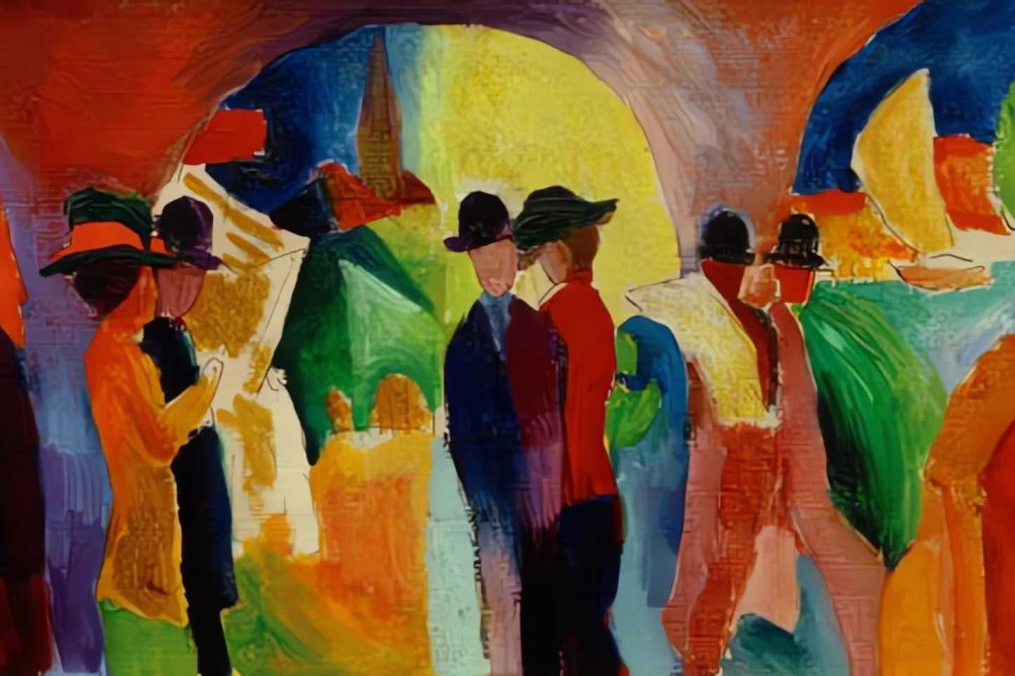 Colonnade avec voilier I - August Macke