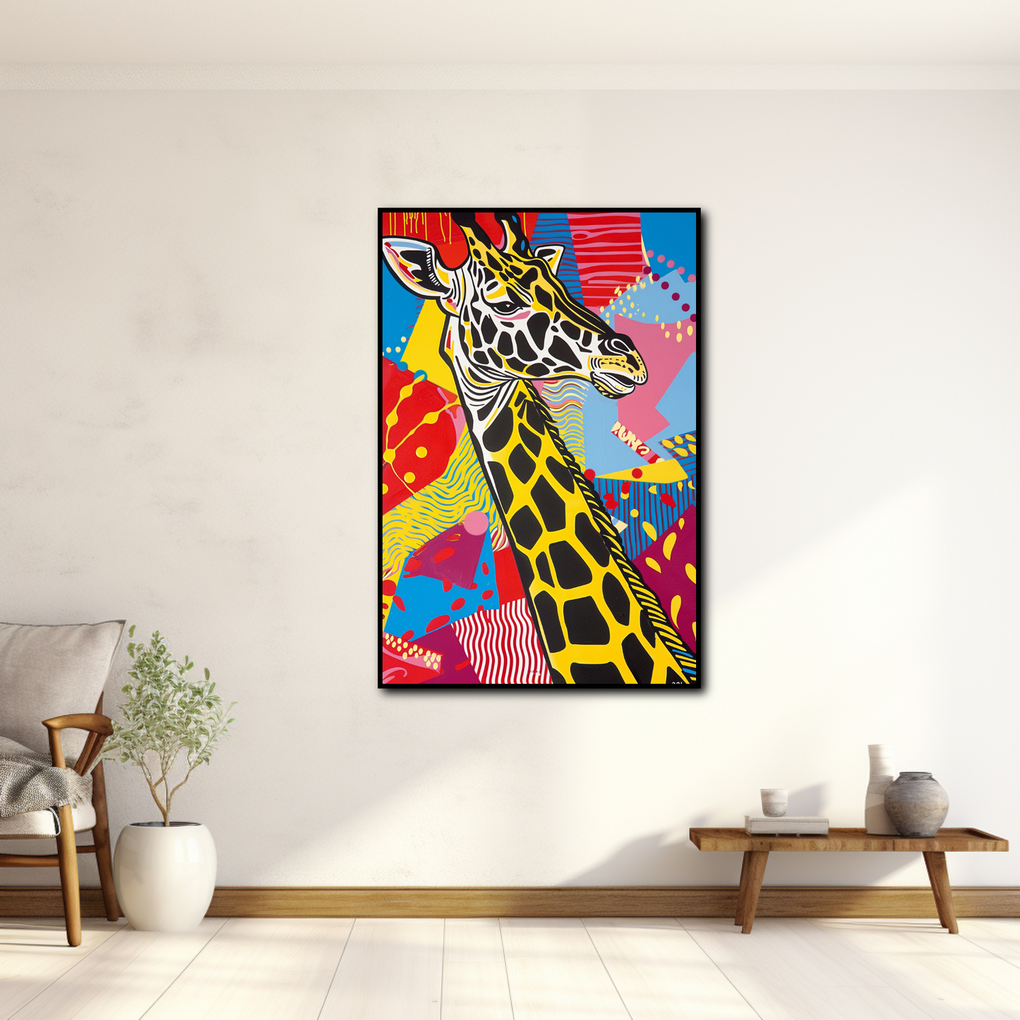 Tableau Girafe Pop Art