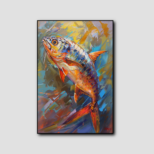 Peinture à l’Huile Poisson Moderne