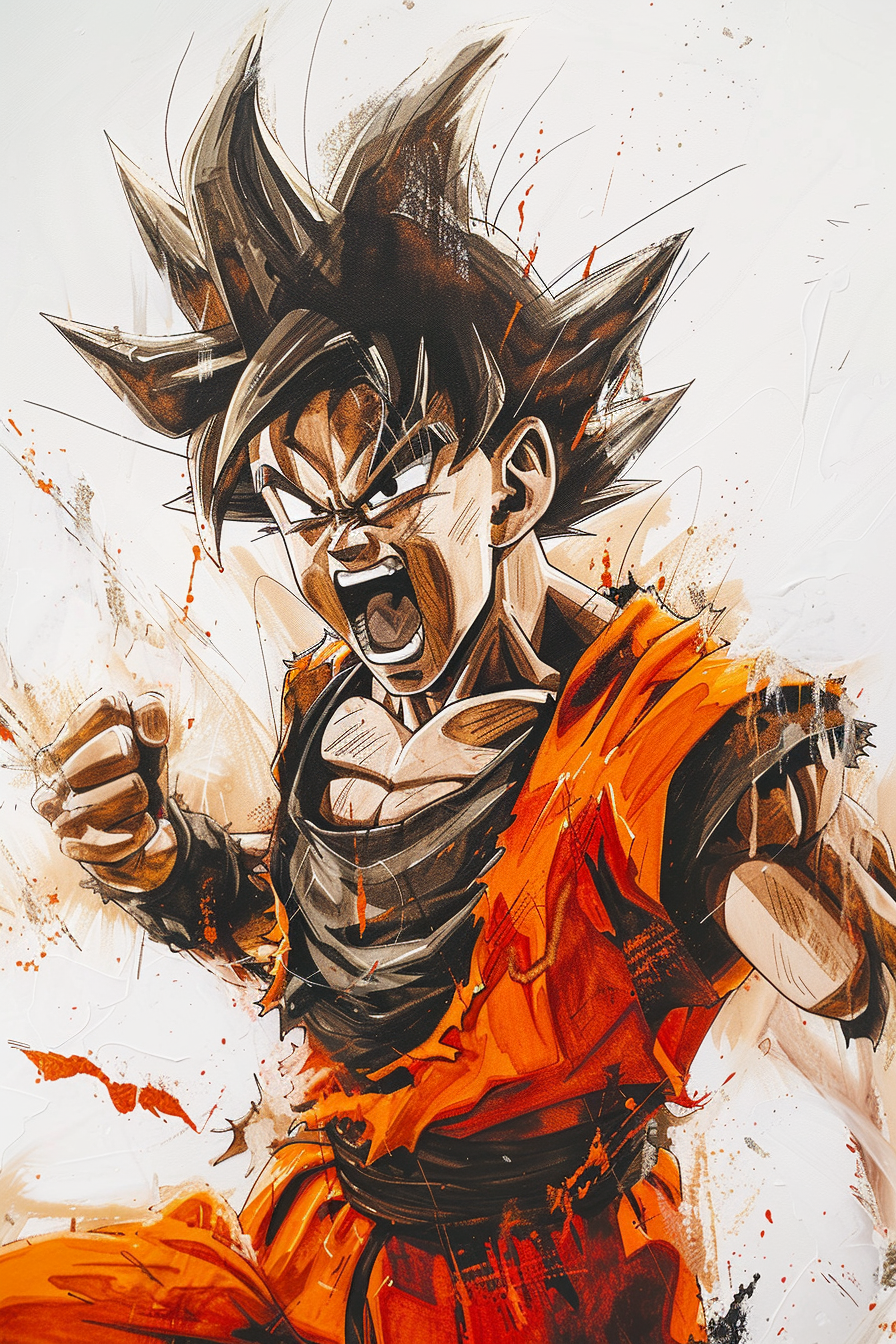 Tableau Dragon Ball Goku Fureur