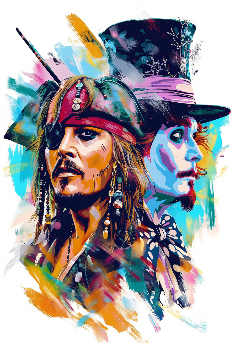 Tableau déco Johnny Deep Jack Sparrow – Chapelier fou