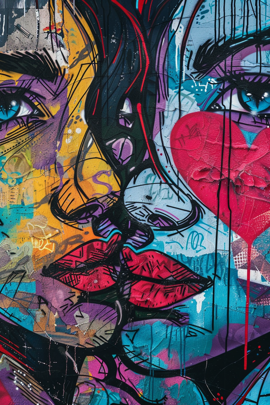 Tableau Street Art Graffiti Love