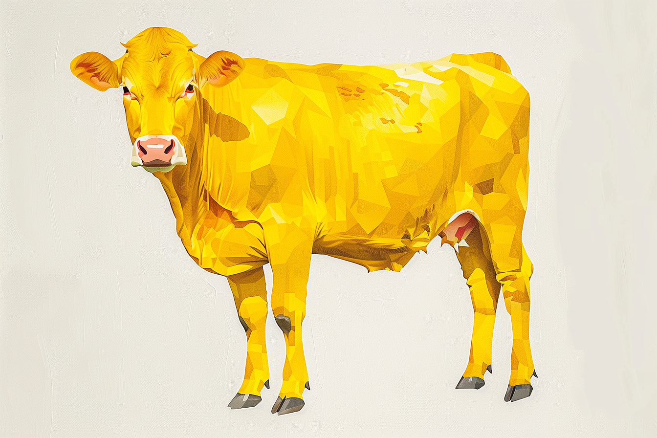 Tableau Vache Jaune