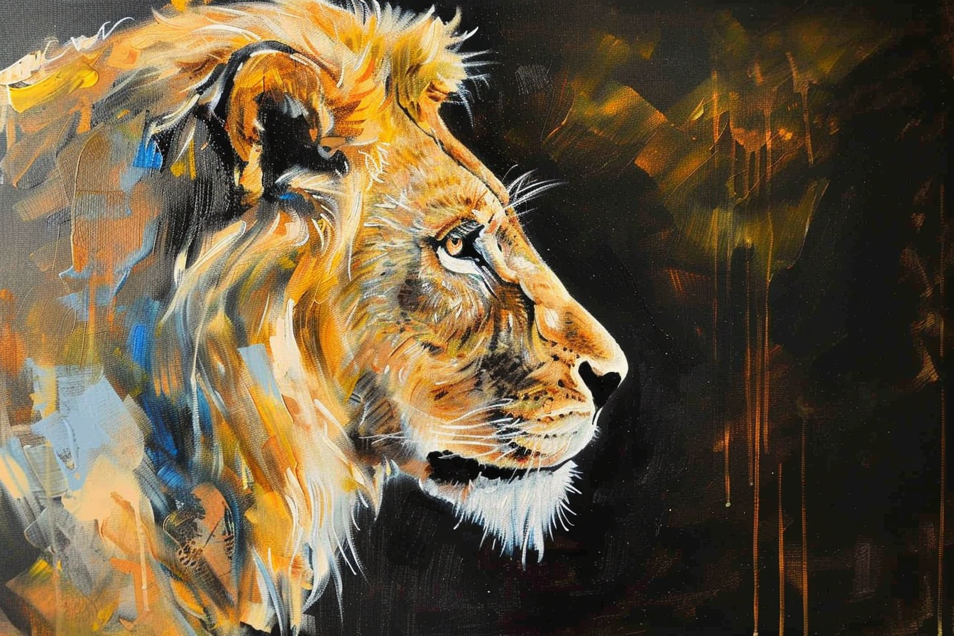 Tableau Lion Moderne