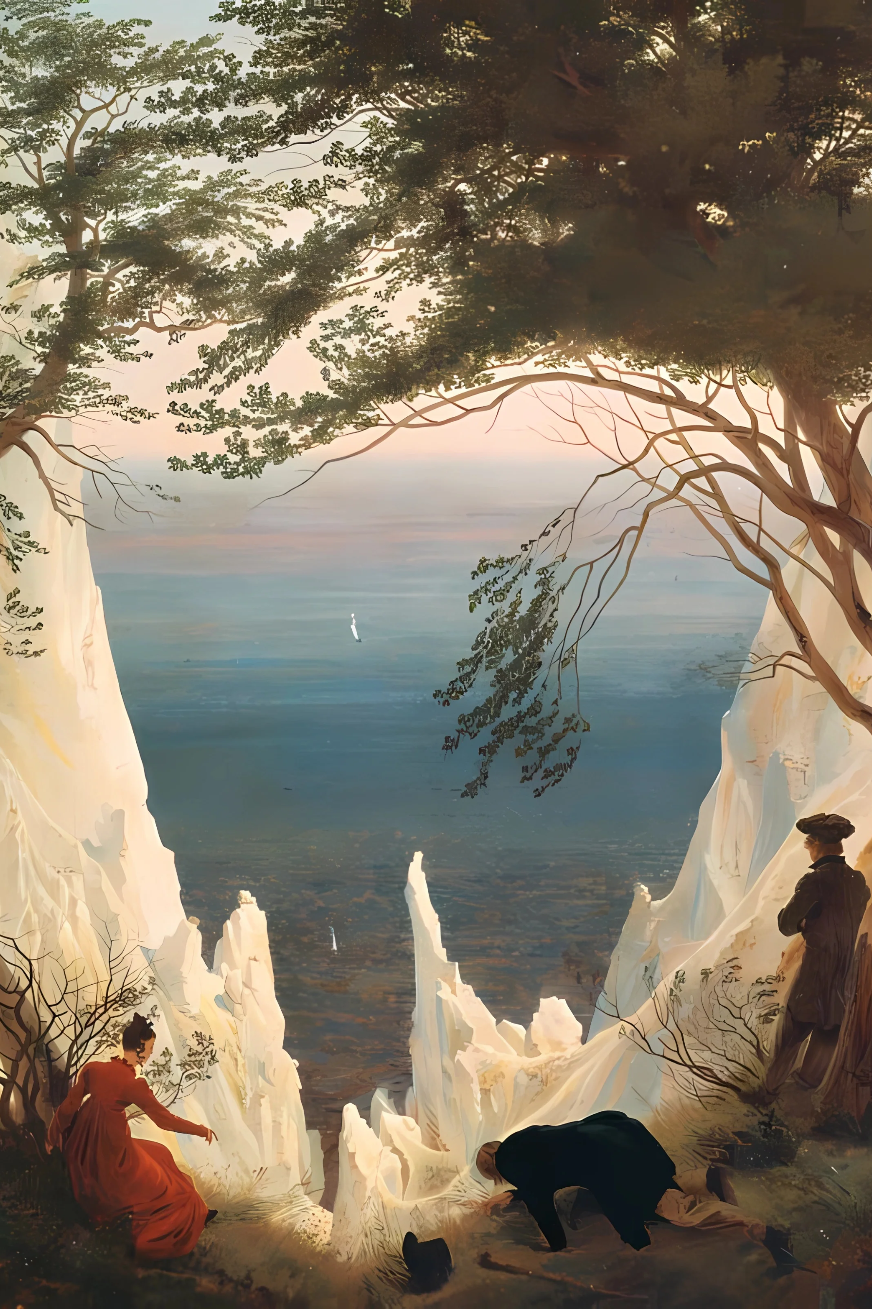 Falaises de craie sur l'île de Rügen - Caspar David Friedrich