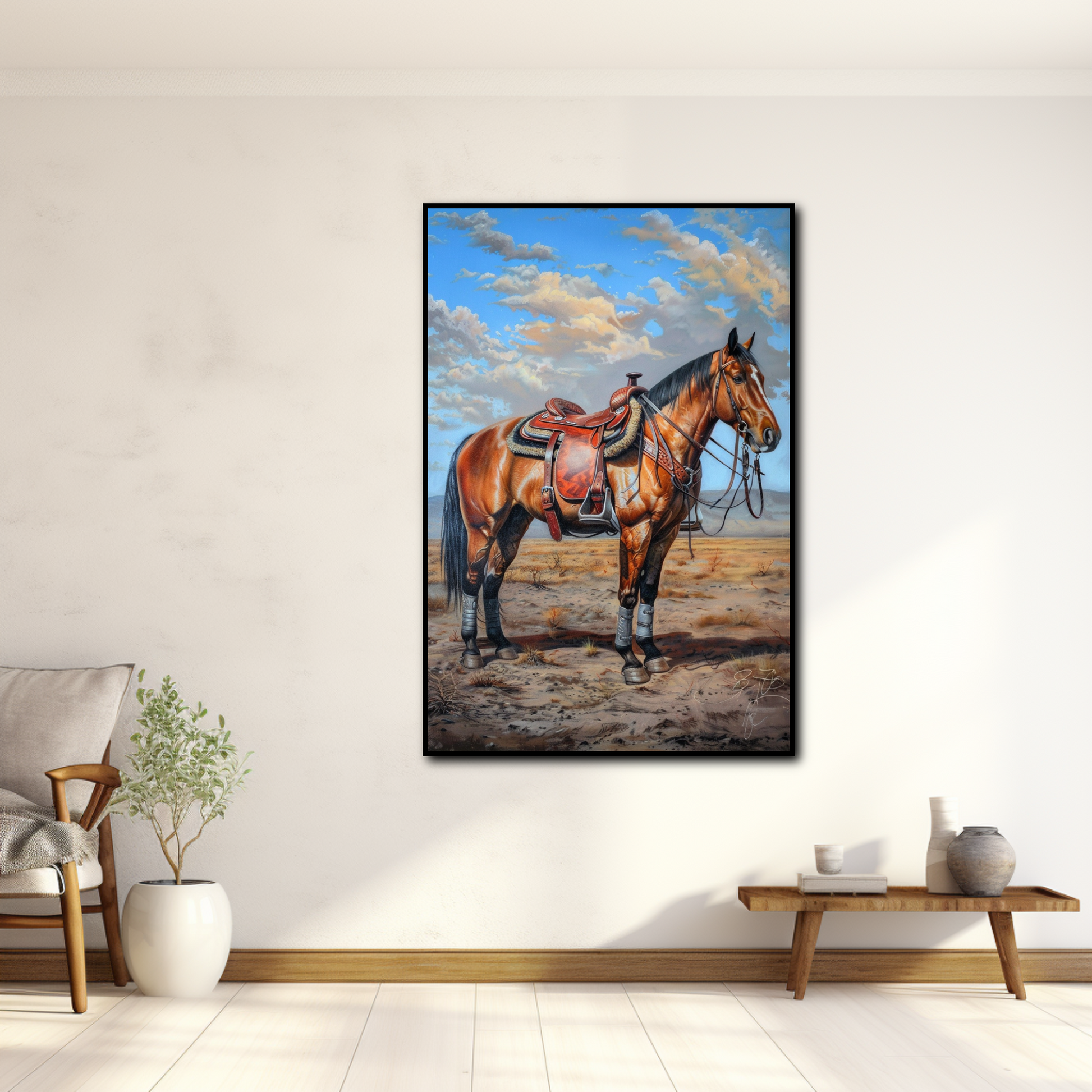 Tableau Cheval Sellé