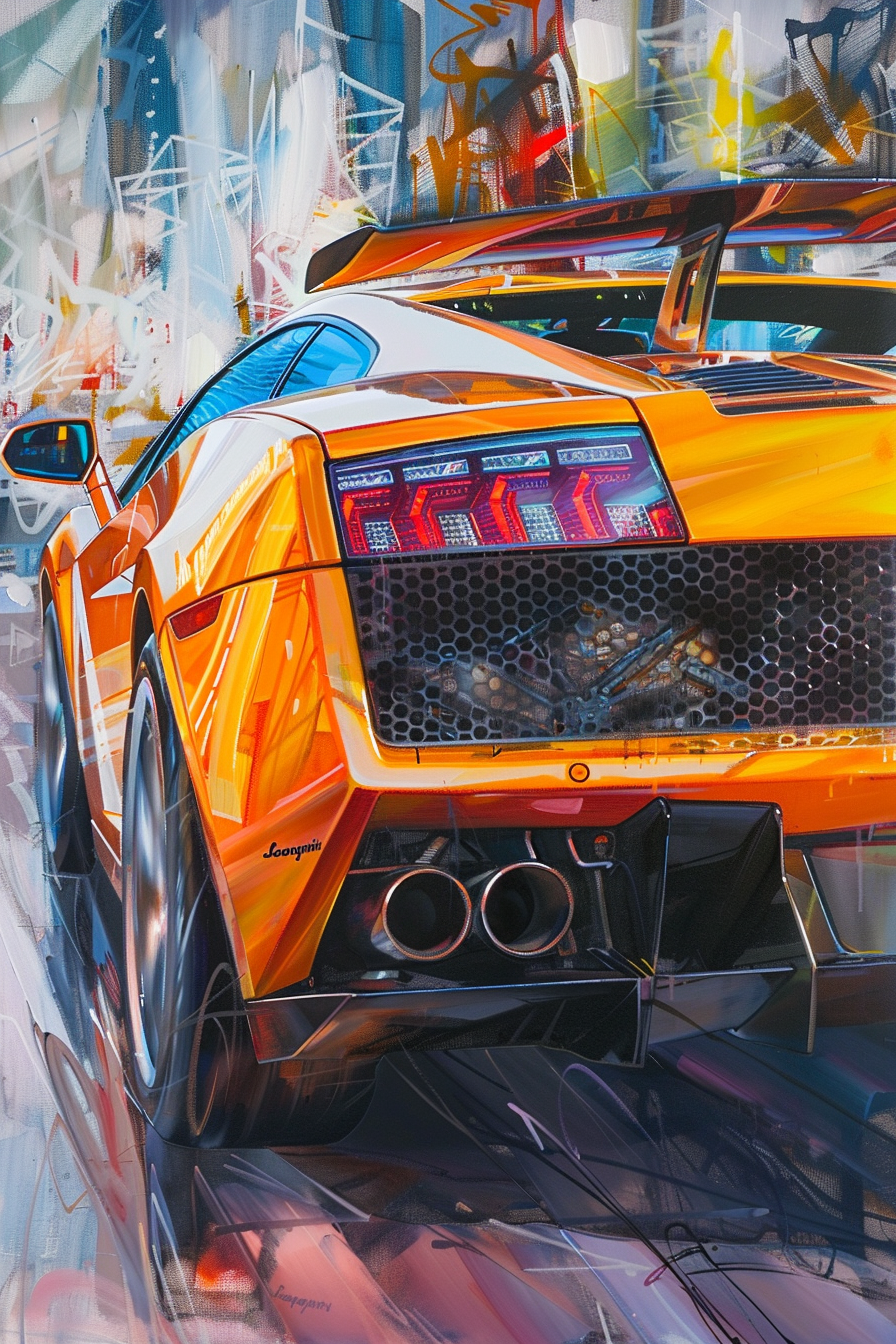 Tableau Lamborghini Jaune