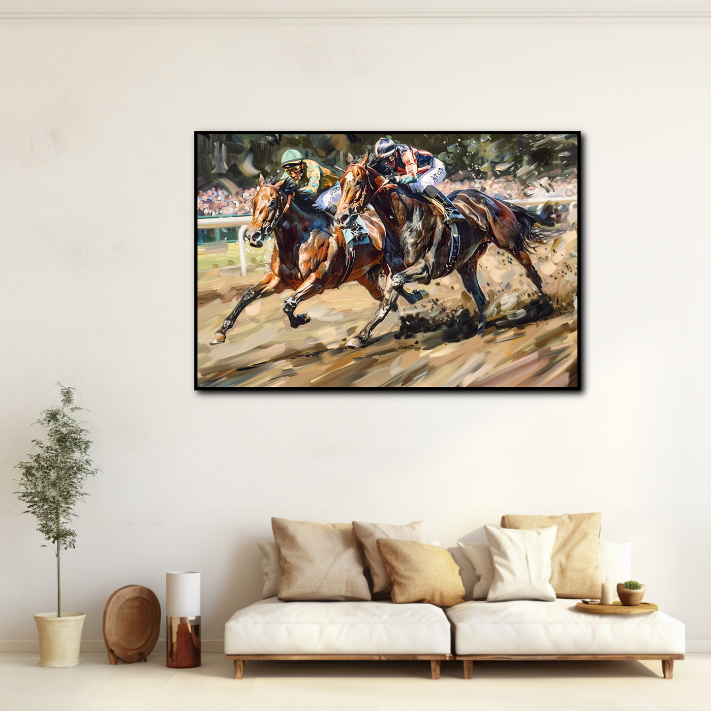 Tableau Course de Chevaux