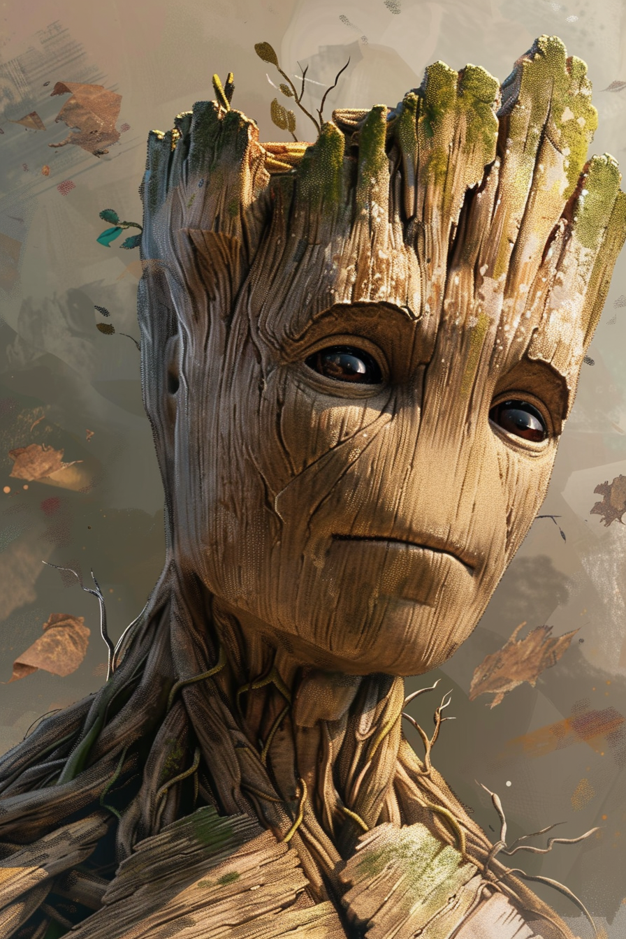 Tableau déco Portrait Groot des gardiens de la galaxie – Marvel