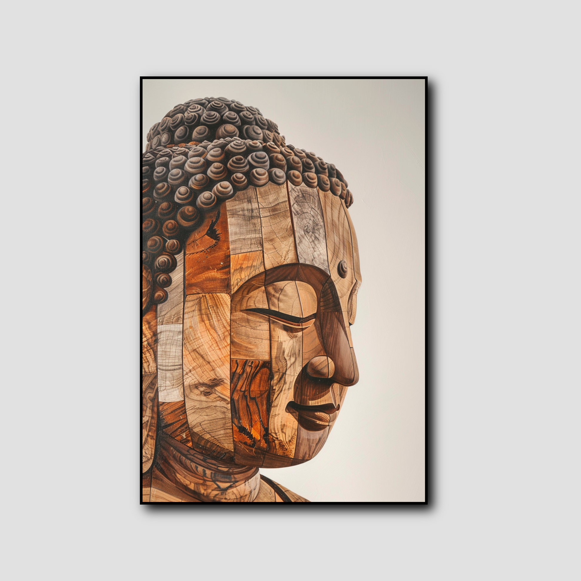 Tableau Statue Bouddha en Bois