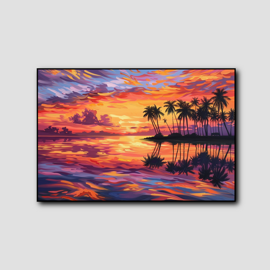 Tableau Crépuscule Tropical