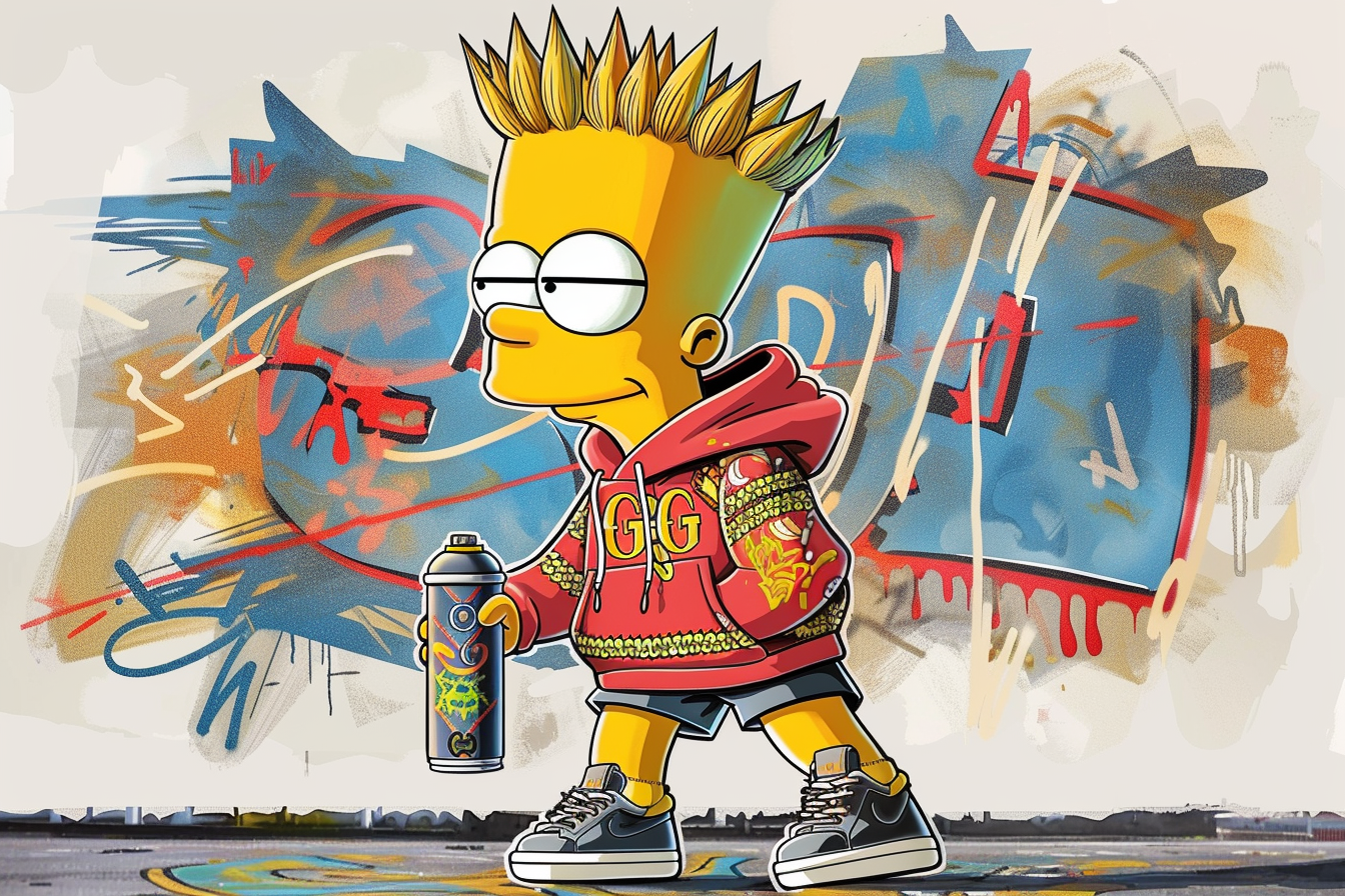 Tableau Street Art Bart Gucci