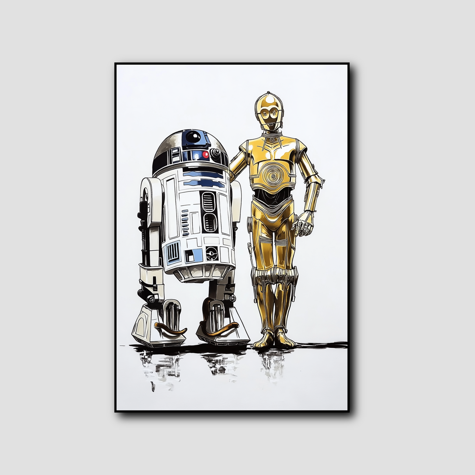 Tableau Star Wars R2D2 et Sispo