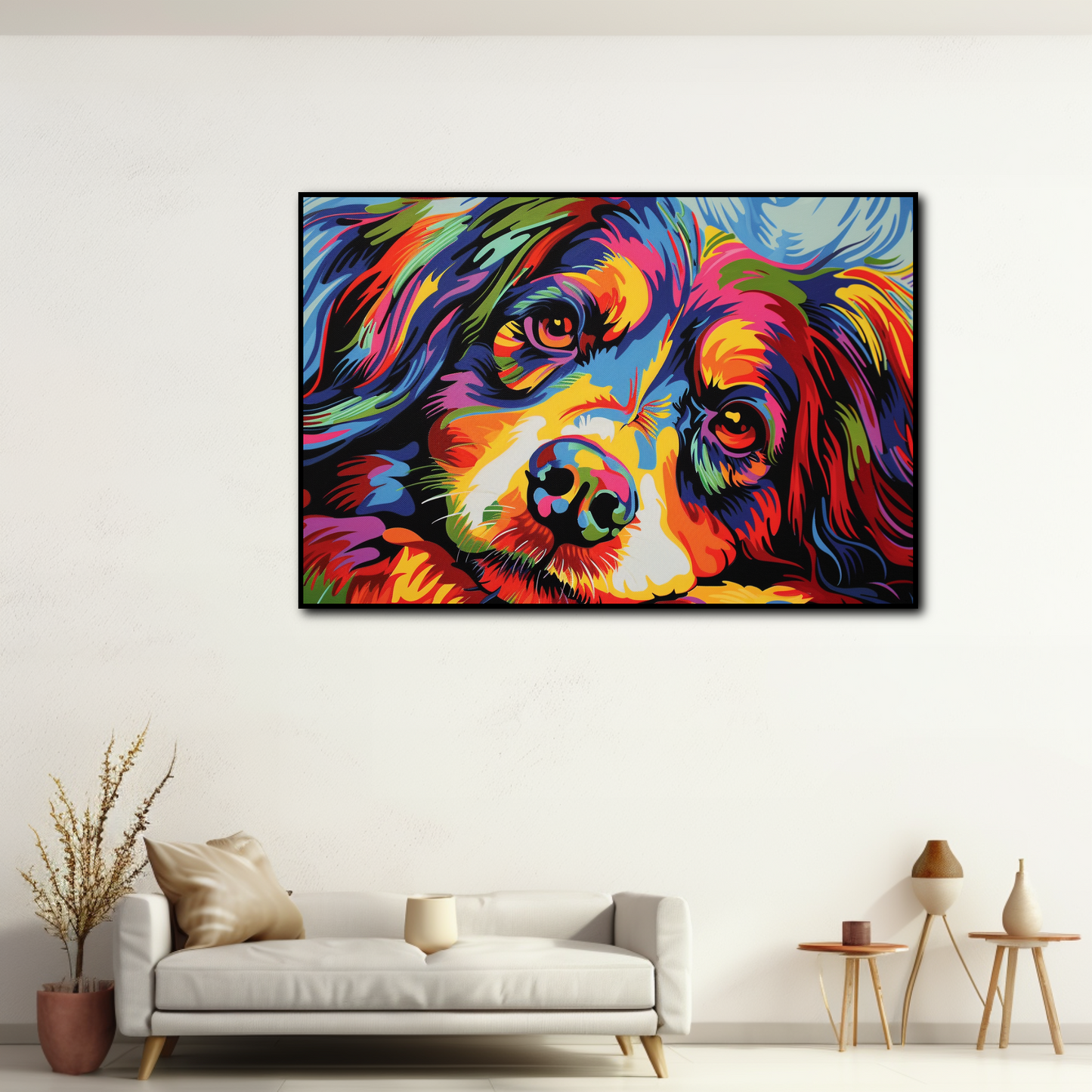 Tableau Deco Chien Pop Art