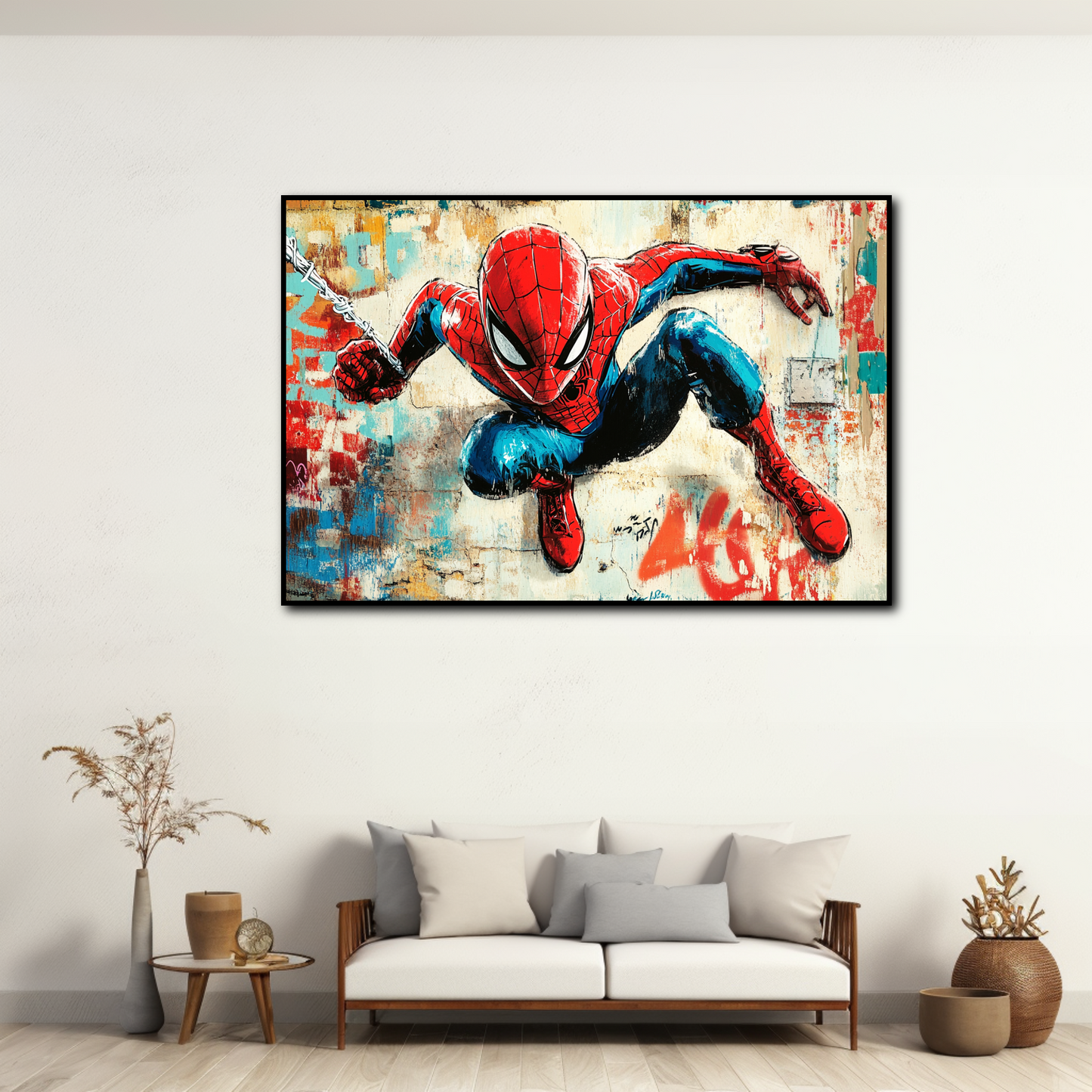 Tableau déco Spiderman illustration street art