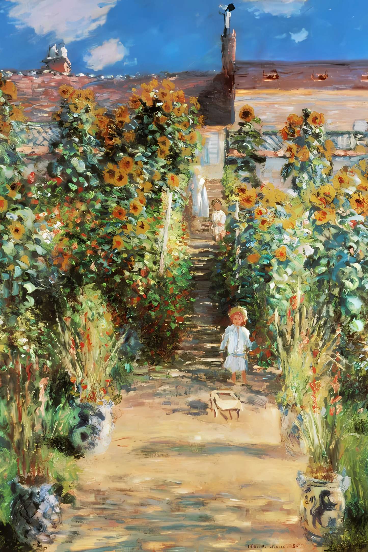 Le jardin de l'artiste à Vétheuil - Claude Monet