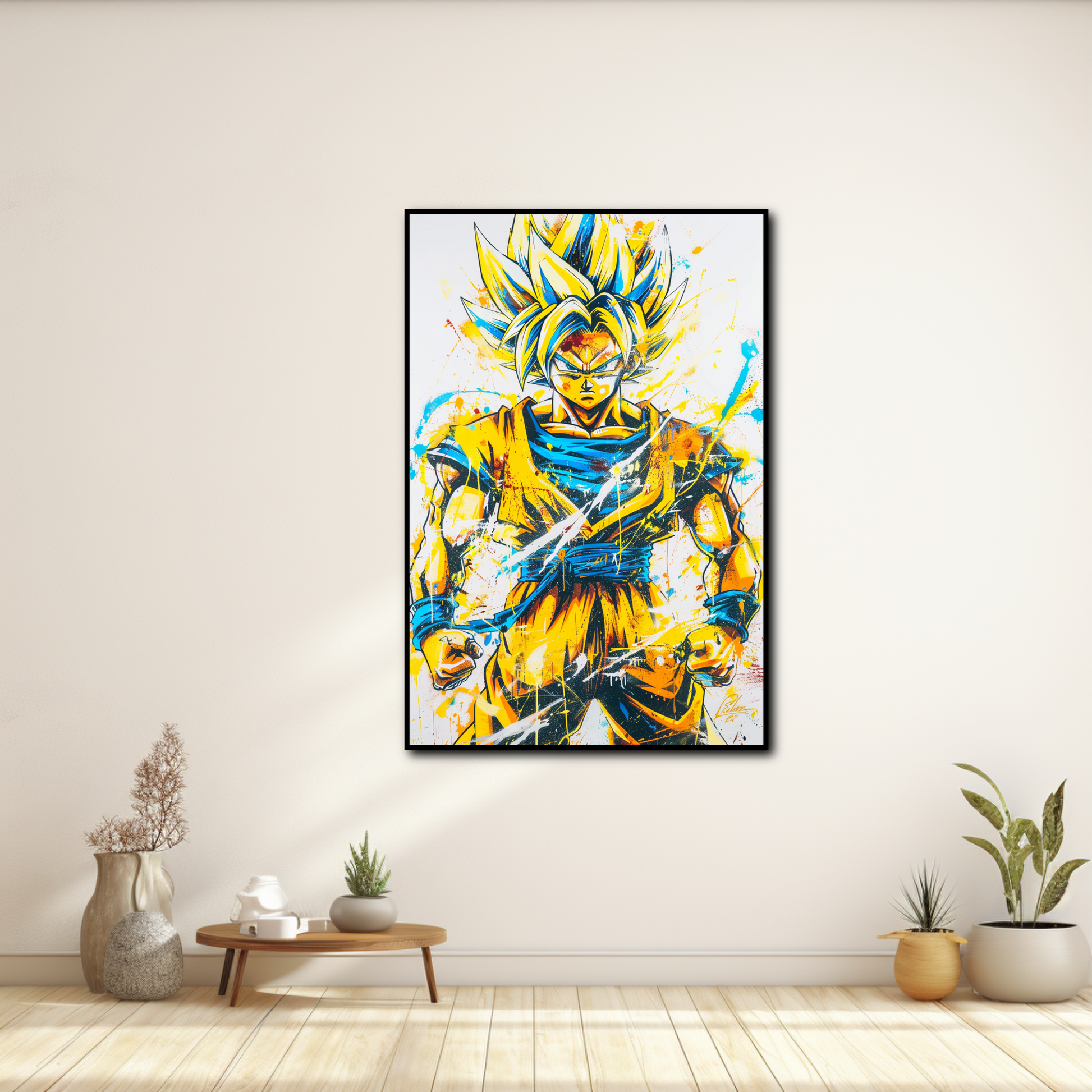 Tableau déco Son Goku Dragon Ball Z graffiti Street-art