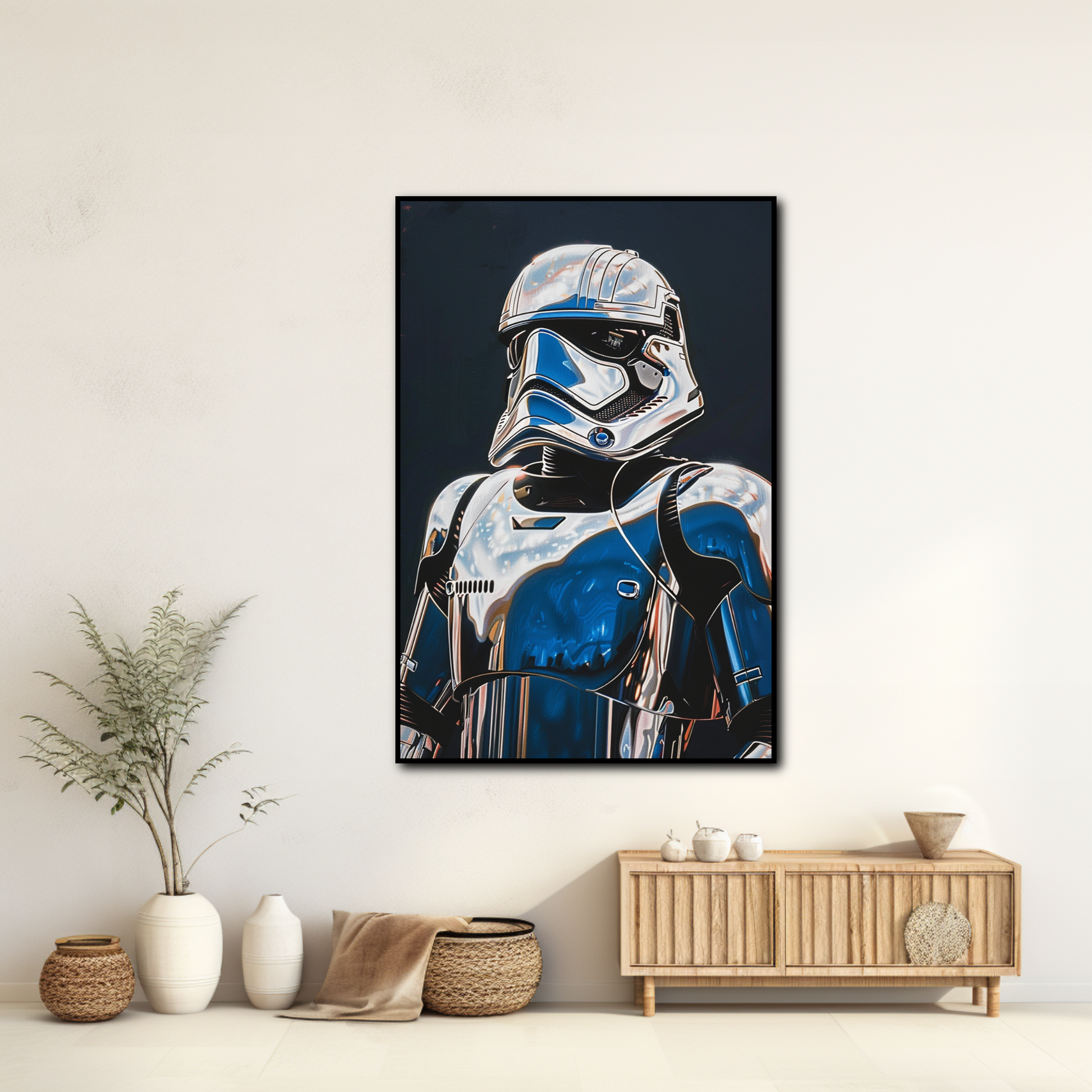 Tableau Capitaine Phasma Star Wars Stormtrooper pop art