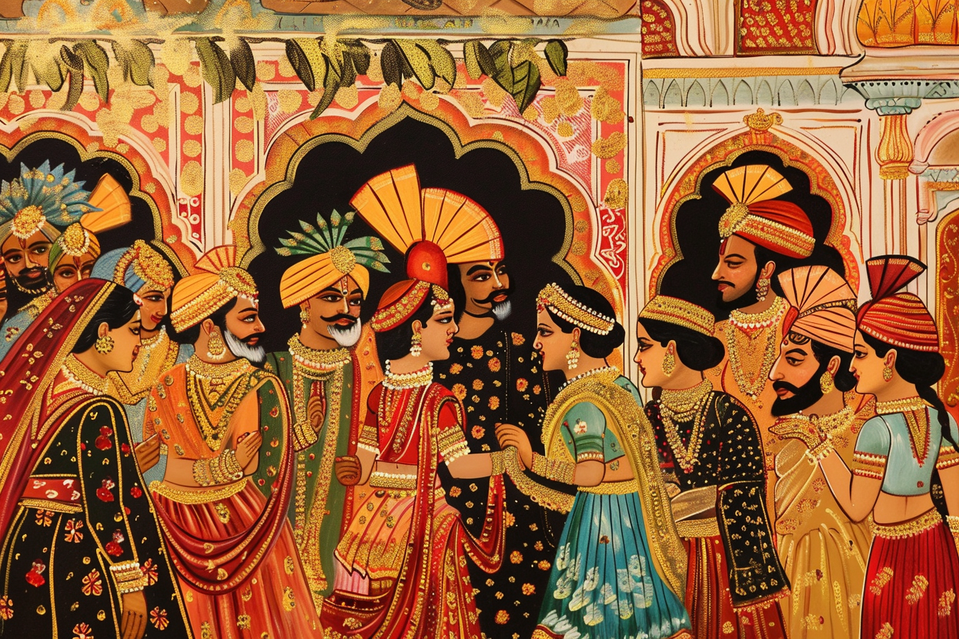 Tableau Indien Coloré