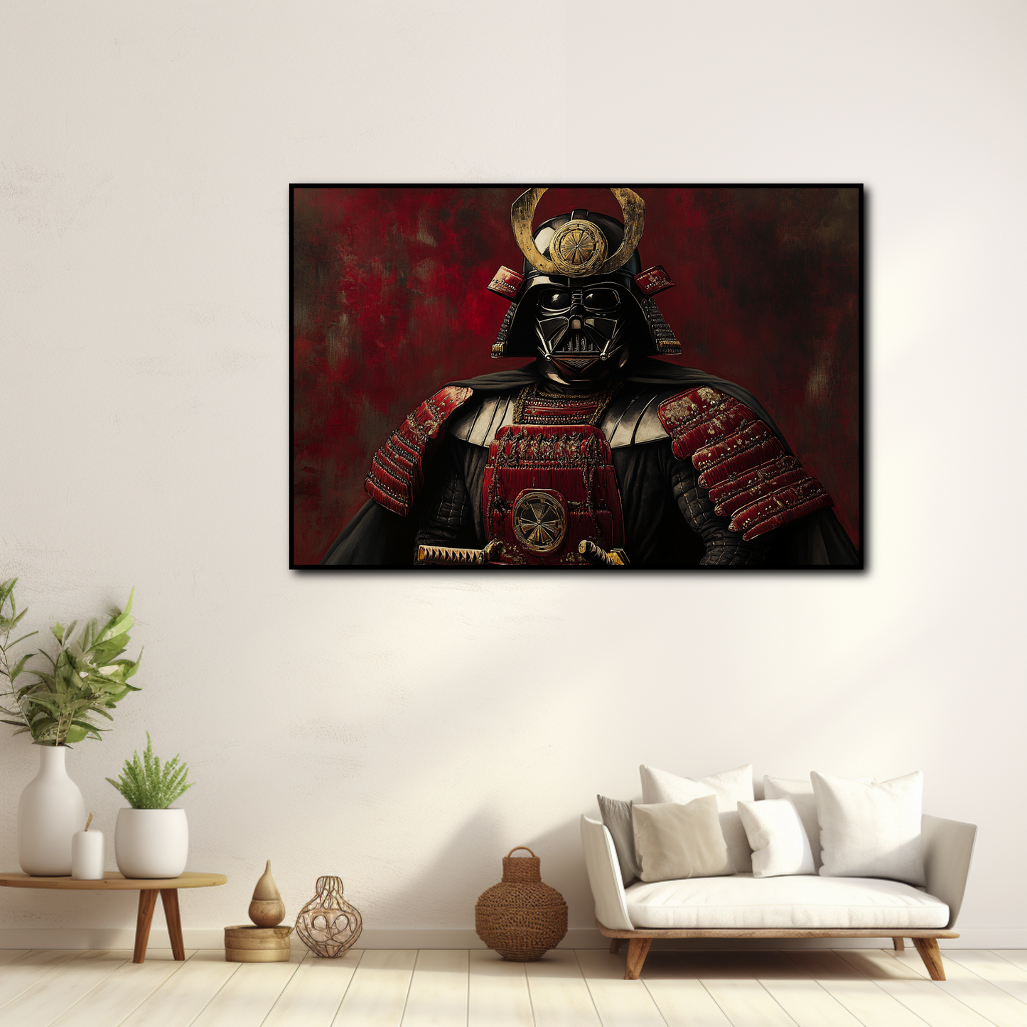 Tableau déco portrait Dark Vador en Samouraï