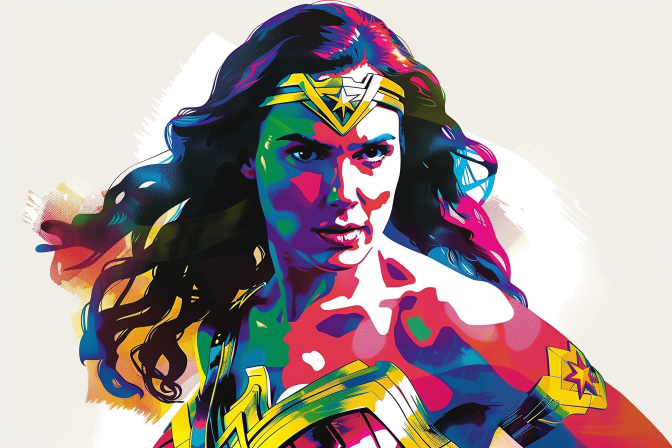 Tableau Wonder Woman super héros Dc Comics Pop Art