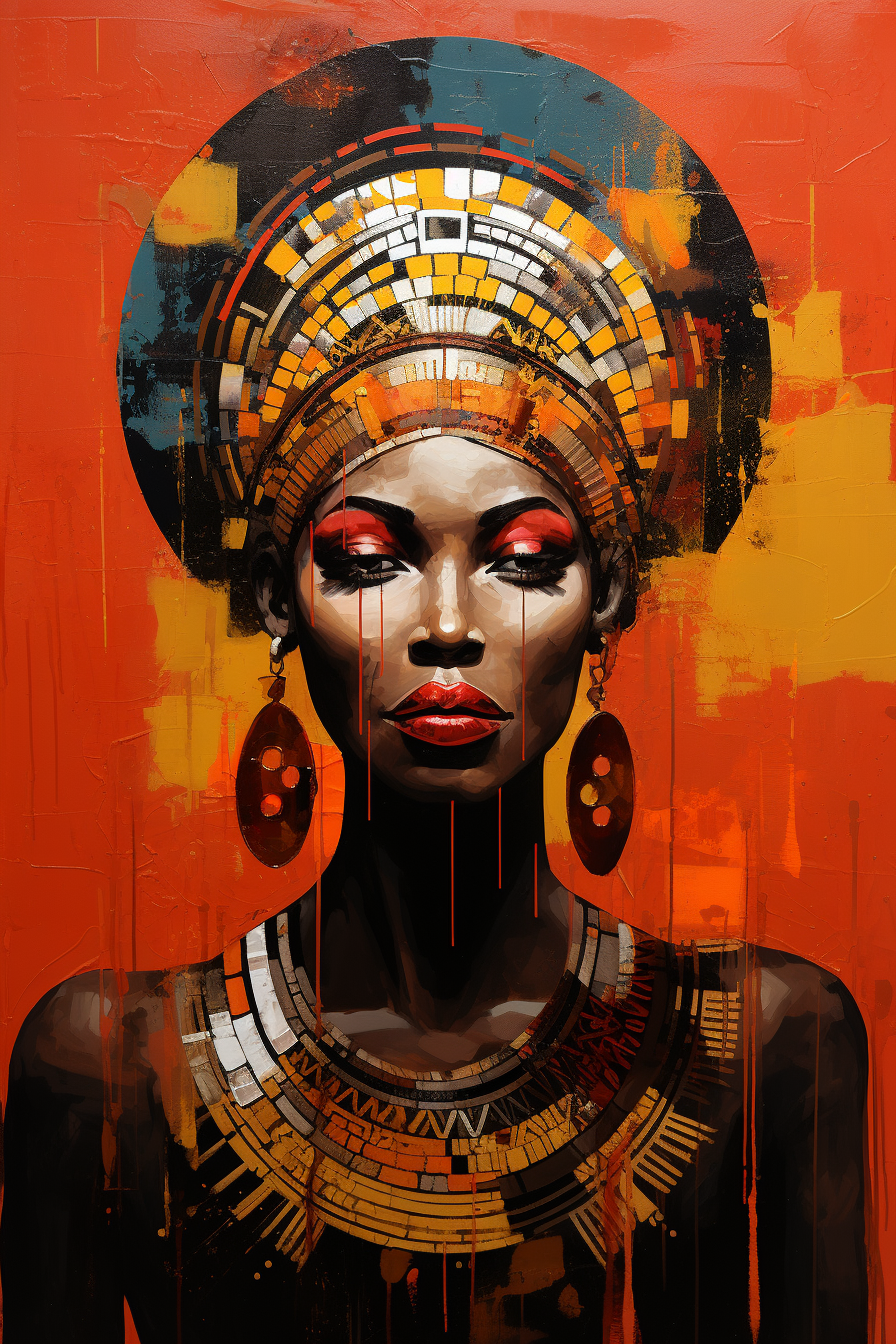 Tableau Femme Africaine Contemporain