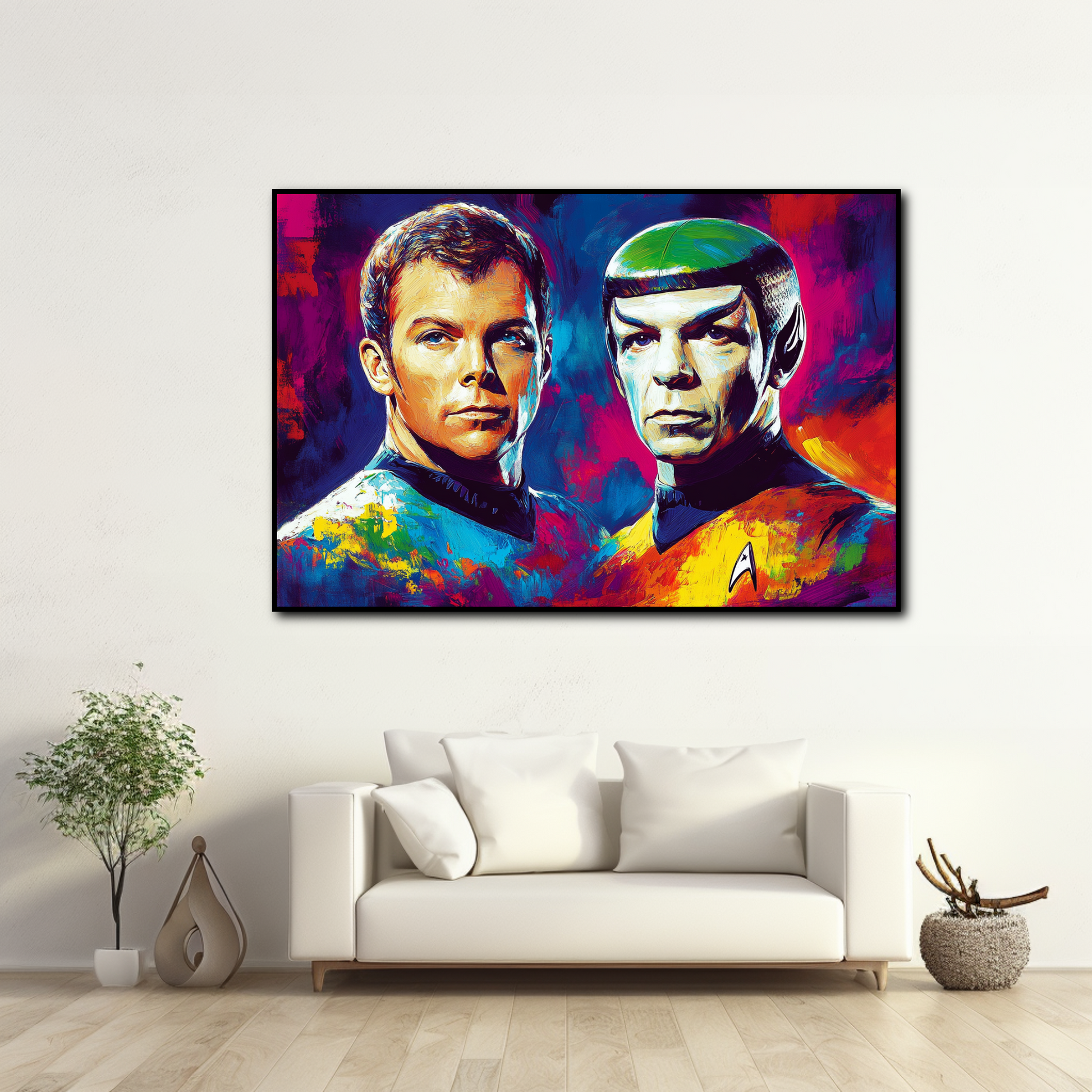 Tableau déco Star Trek Capitaine Kirk & Spock