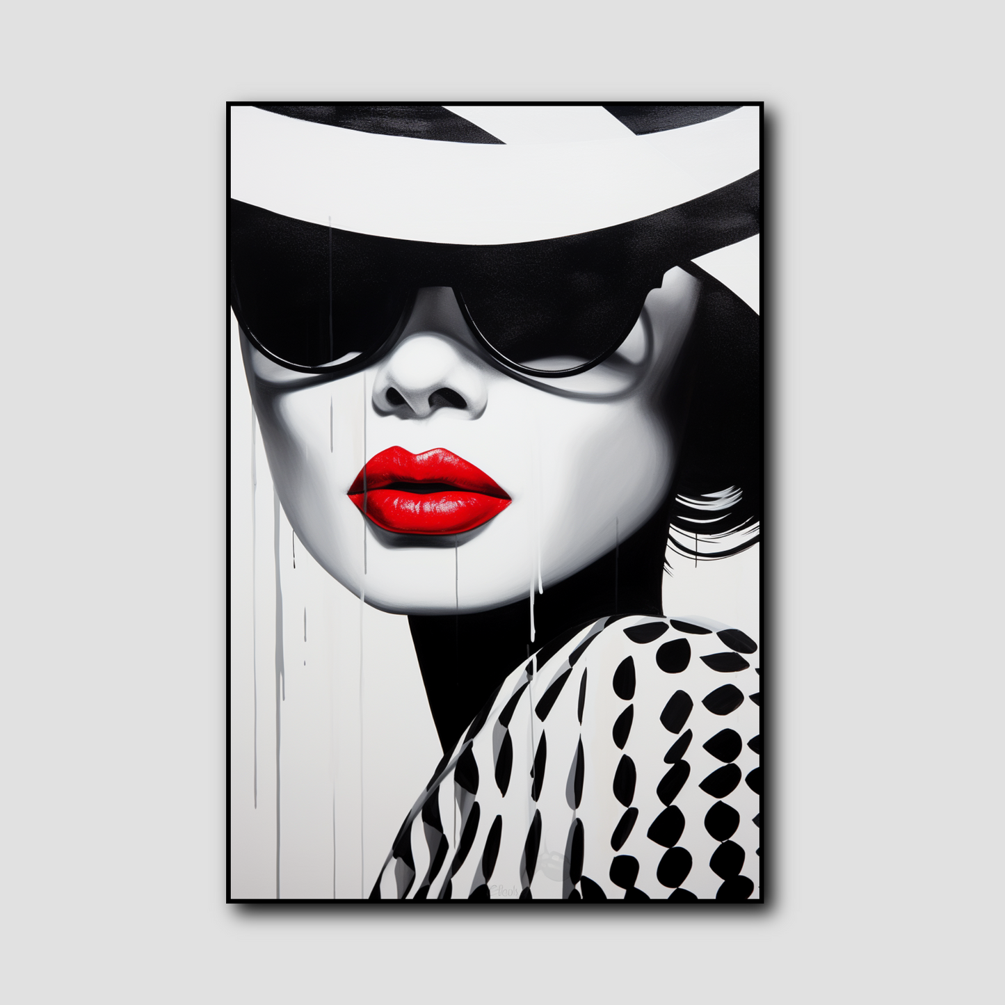 Tableau Pop Art Noir et Blanc