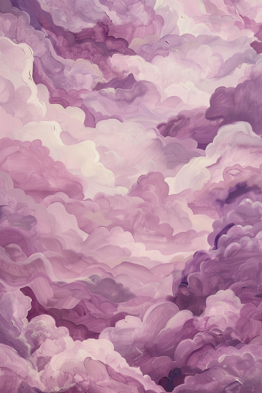 Tableau Nuages Mauves