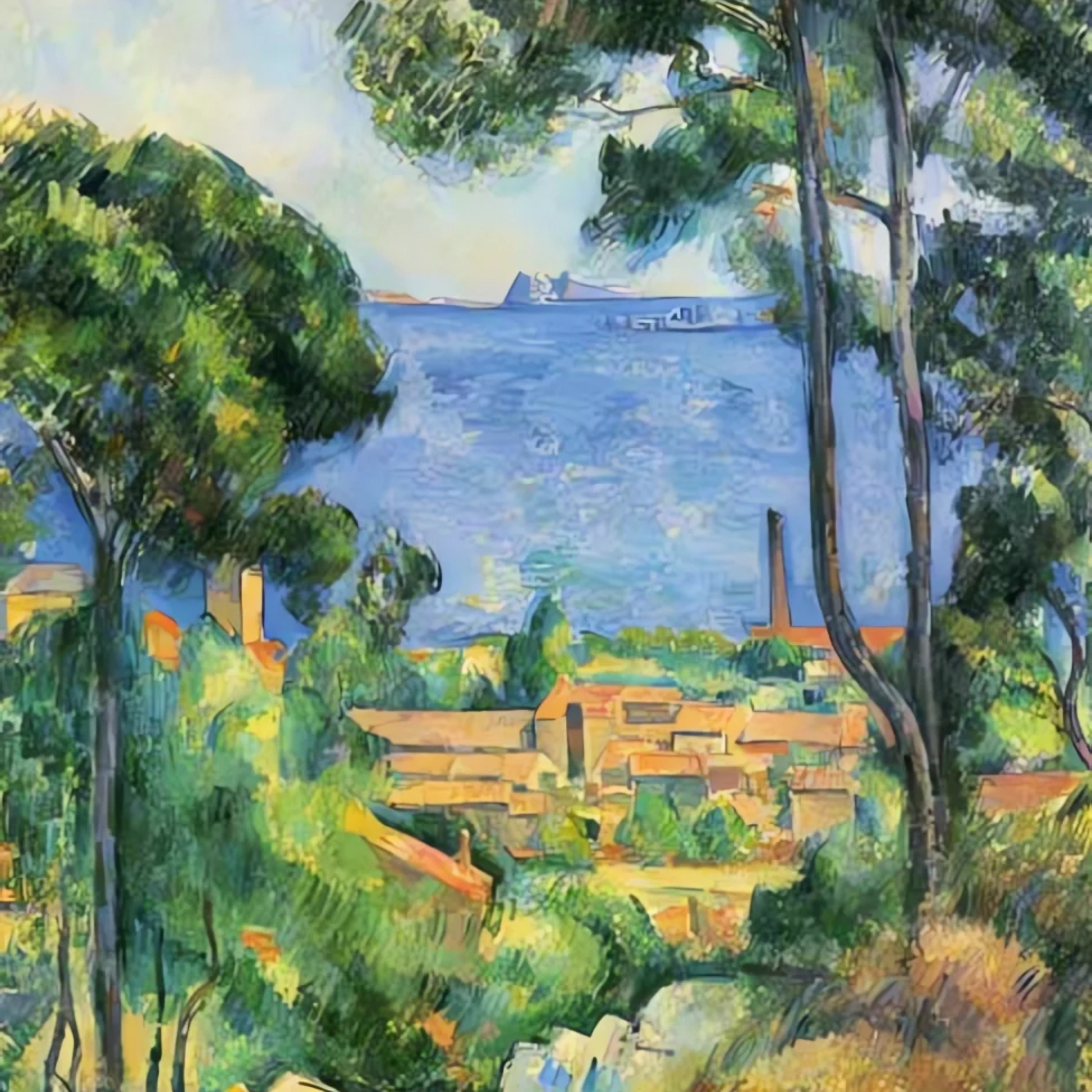 Vue sur l'Estaque et les Châteaux d'If  - Paul Cézanne