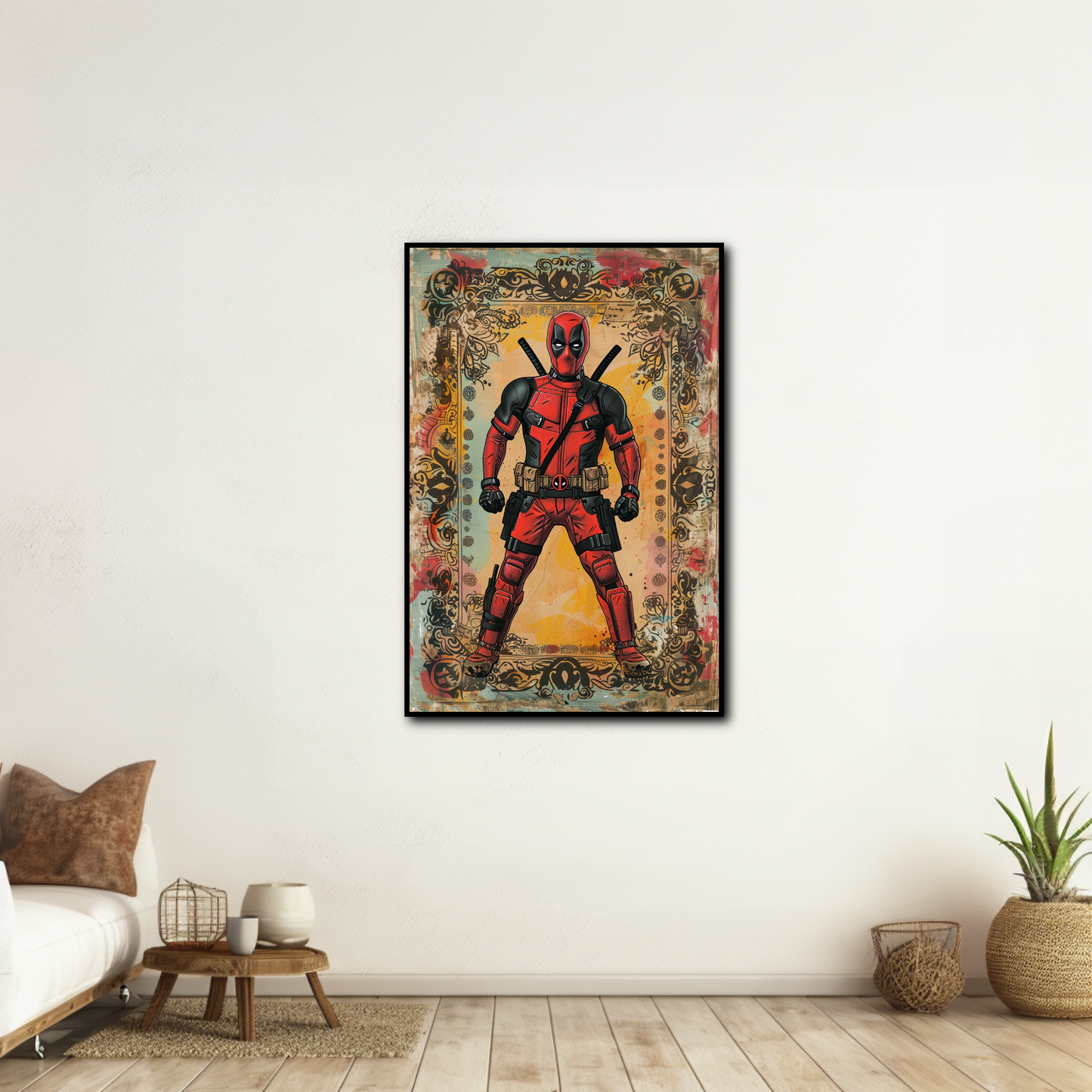 Tableau déco Deadpool ornements